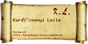 Karácsonyi Leila névjegykártya